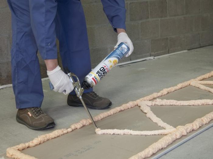 Bonding of plasterboard panels